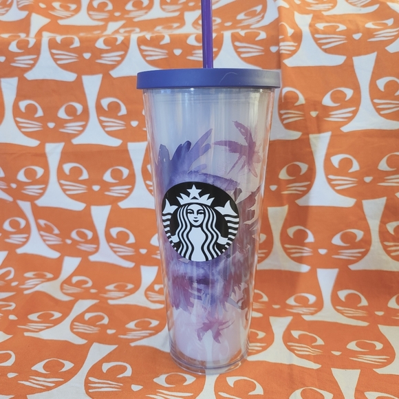 STARBUCKS 2017 PURPLE FLORAL SPRING Venti tumbler New unused! Rare - Picture 1 of 11